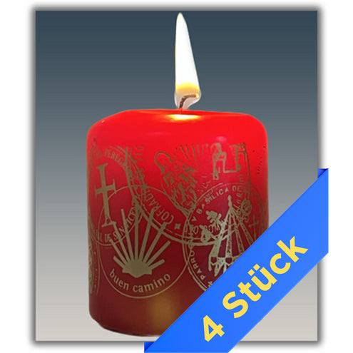 Set of 4 Pilgrim Stamp Candles