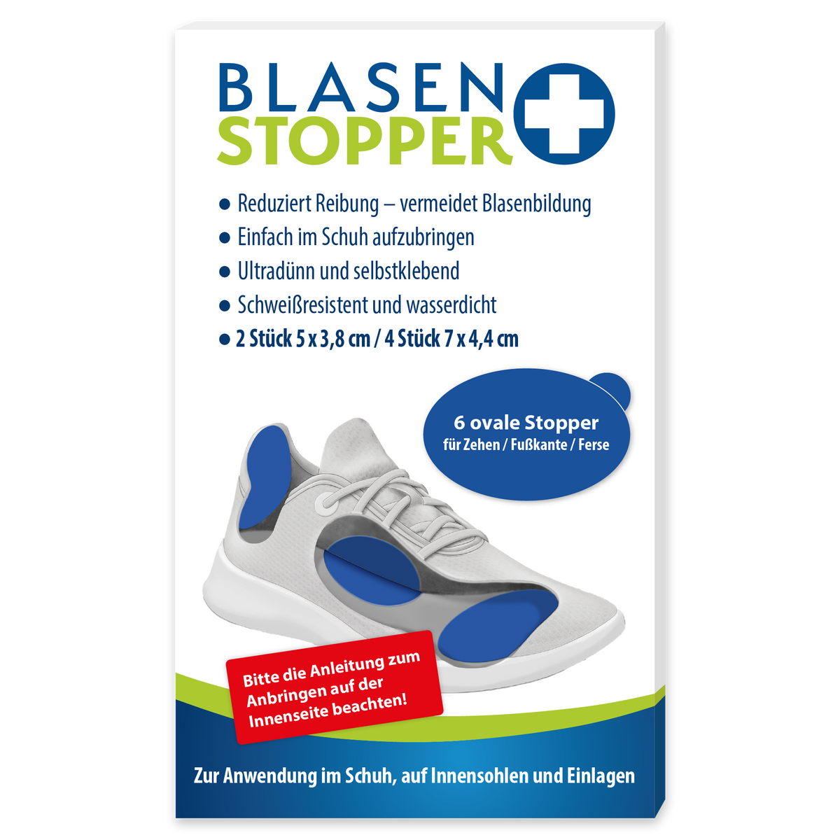 Oval Blister Stoppers – 6 pads for toes and foot edges