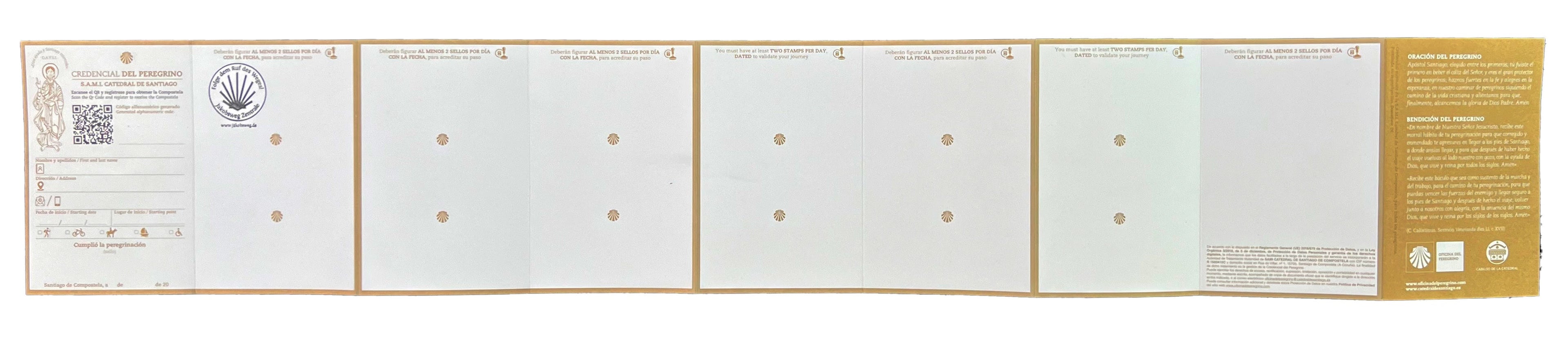 Official Pilgrim Passport (Credencial del Peregrino)