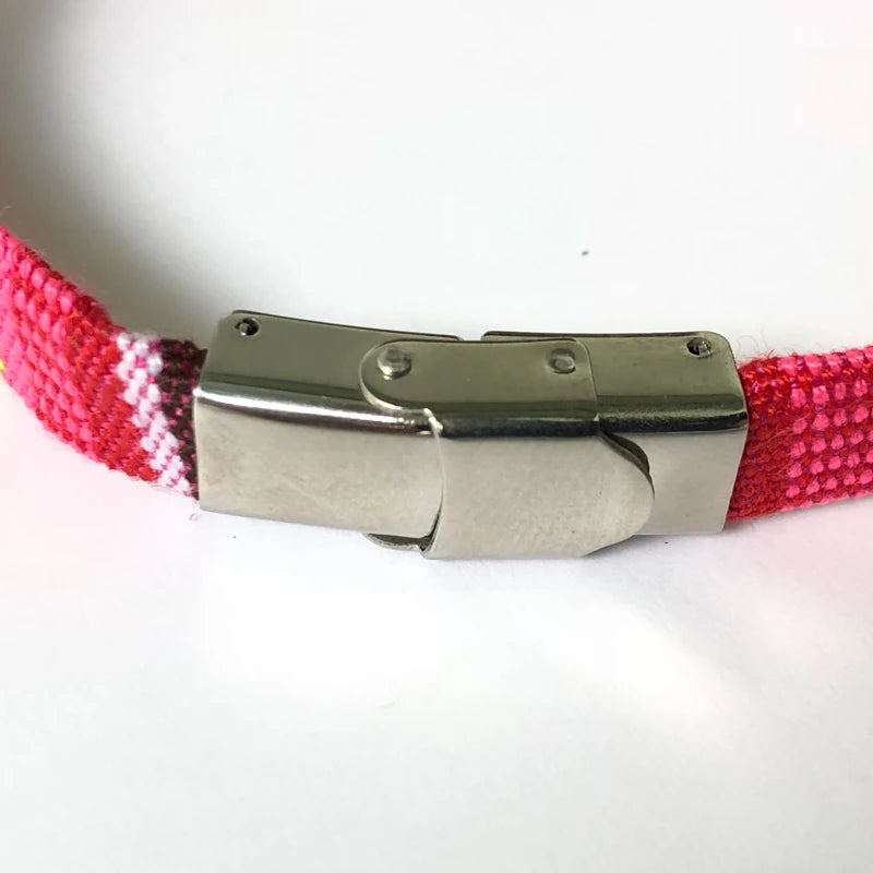 Fabric Bracelet with Metal Camino Shell