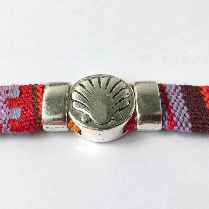 Fabric Bracelet with Metal Camino Shell